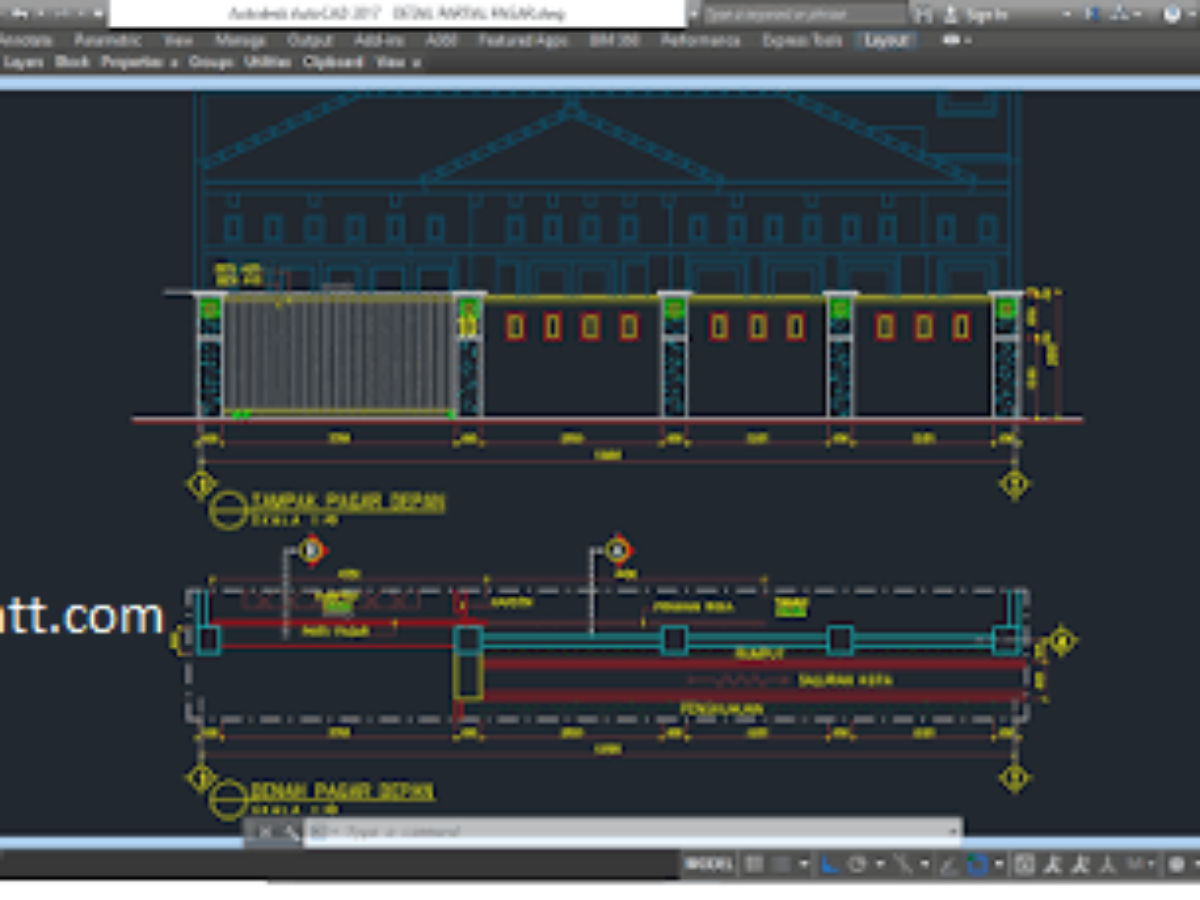 Download Gambar Desain Pagar Rumah File Autocad Dwg Betanttcom