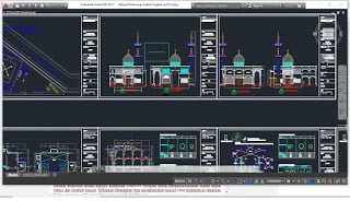 Download Kumpulan Gambar Kerja Masjid Dan Mushola File Autocad Dwg