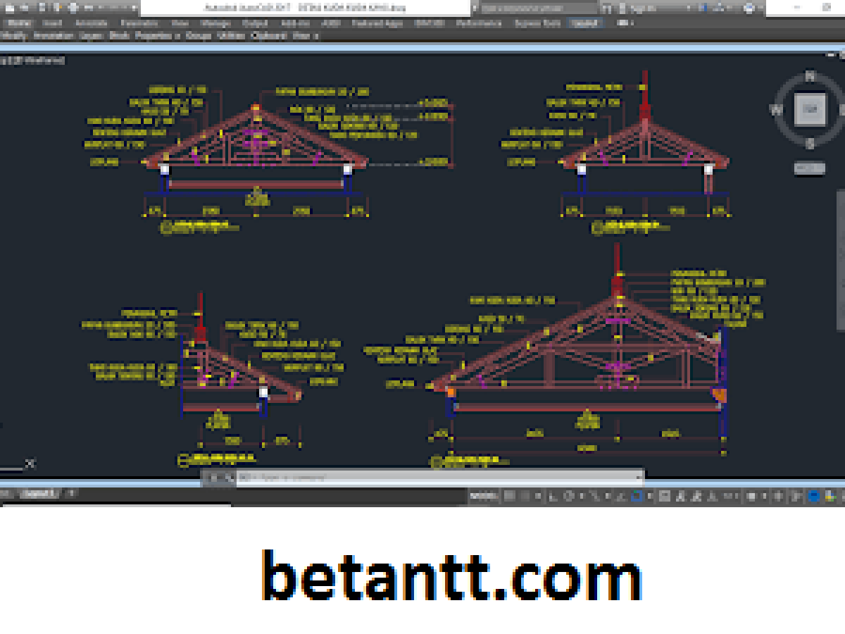 Rangka Atap Baja Ringan Cad