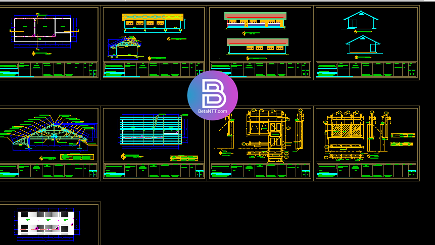 Gambar Gedung Sekolah SD File DWG AutoCAD Terlengkap