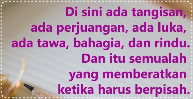 KATA PERPISAHAN: Pacar, Teman Kerja, Cinta, Sedih