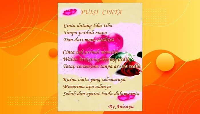 Puisi Cinta, Sedih, Romantis, Bijak, Motivasi, Keren, Singkat