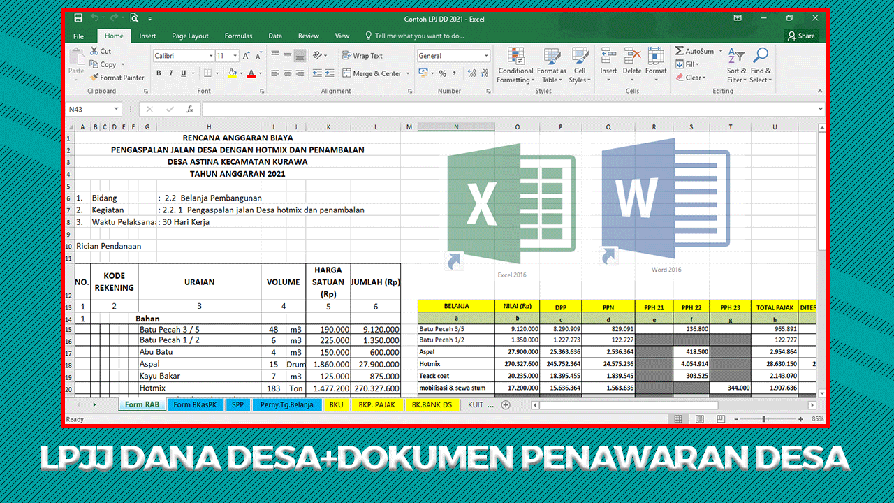 Dokumen LPJJ Dana Desa+Dokumen Penawaran Barang Jasa Desa