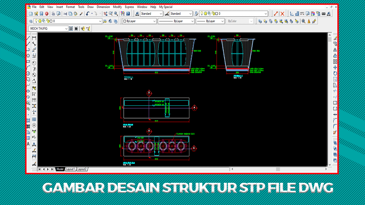 Gambar Desain Struktur STP File Dwg