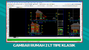 Download Gambar Rumah 2 Lt Tipe Klasik File DWG AutoCAD