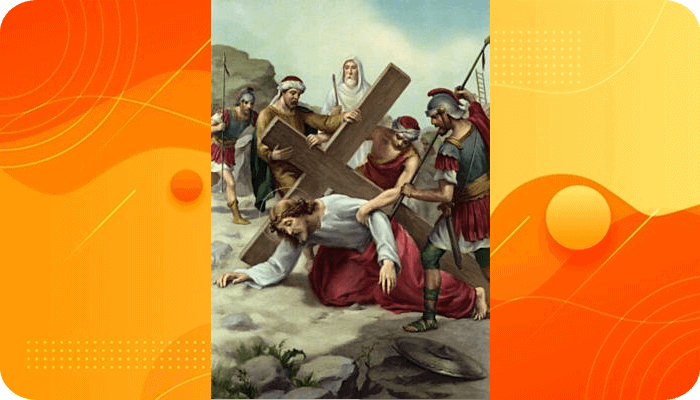 Perhentian 7, Yesus jatuh untuk kedua kalinya