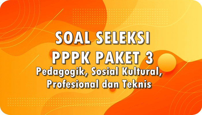 Download Soal Seleksi PPPK Paket 3 Pedagogik, Sosial Kultural, Profesional dan Teknis