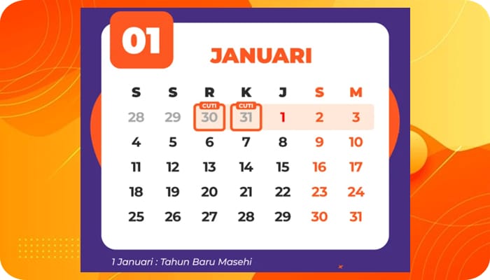 Kalender Libur Nasional dan Cuti Bersama 2021