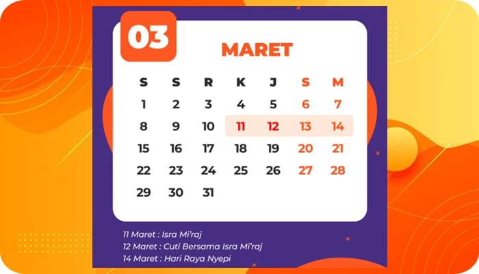 Kalender Libur Nasional dan Cuti Bersama 2021