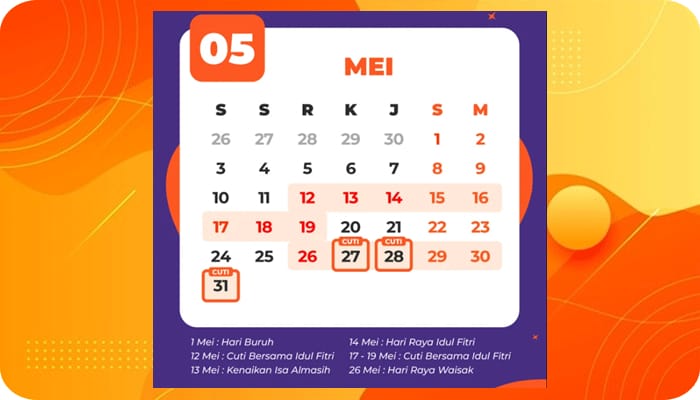 Kalender Libur Nasional dan Cuti Bersama 2021