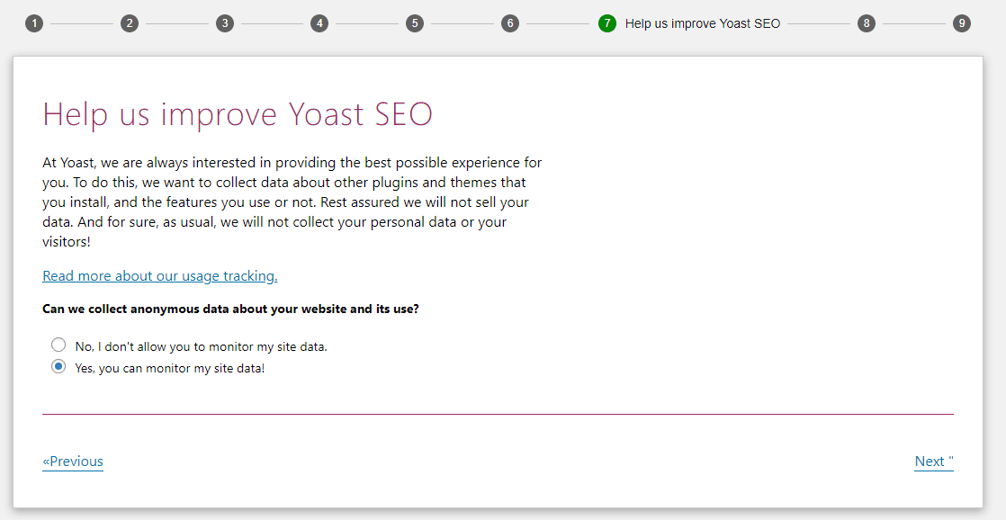 Menu Help us improve Yoast SEO