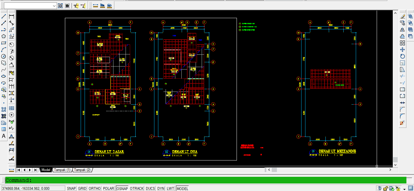 Download Gambar Denah Plafond dan Detail Plafond DWG AutoCAD