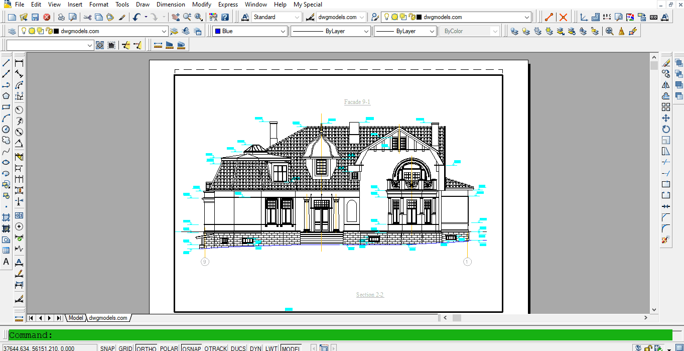 Download Gambar Villa Mewah Bestek Lengkap DWG AutoCAD