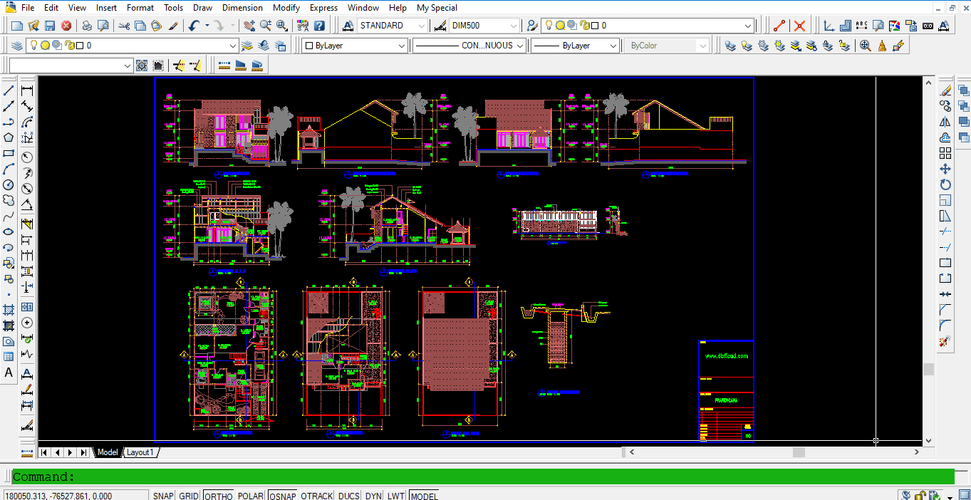 Download Rumah Ukuran 12x20 M Bestek Lengkap DWG AutoCAD