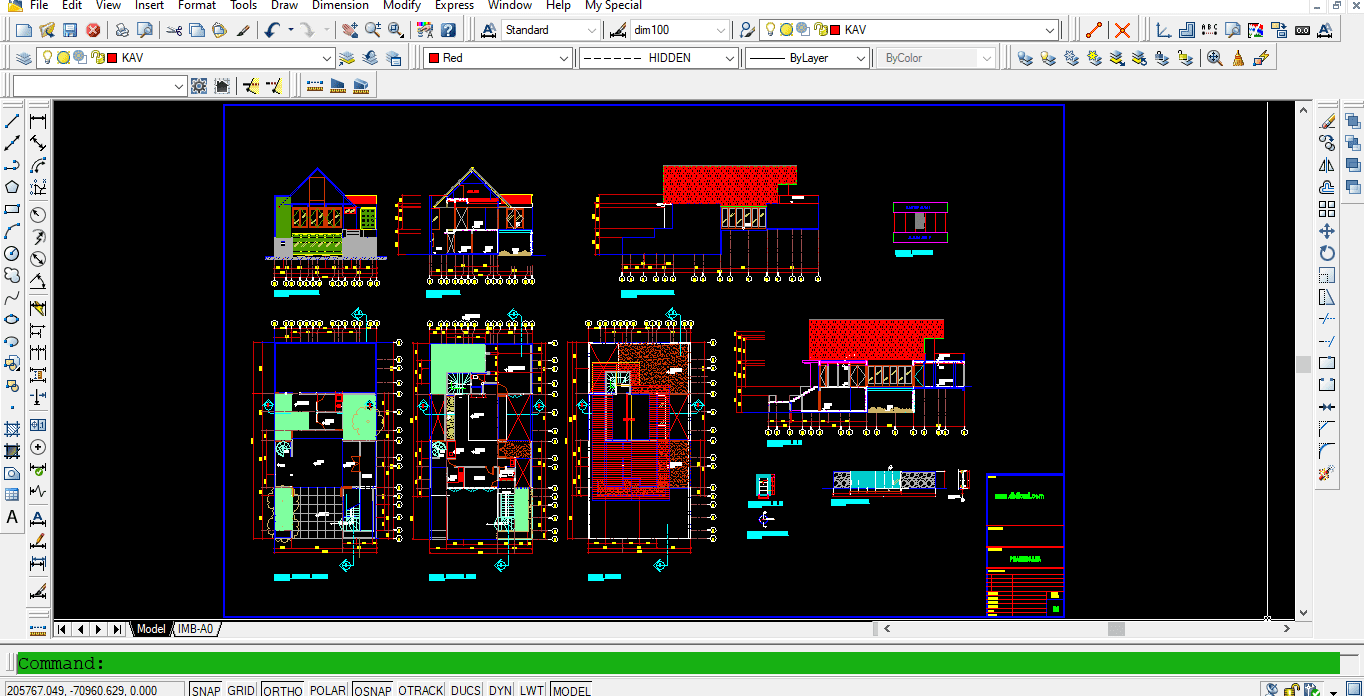 Download Rumah Ukuran 12x23 M Bestek Lengkap DWG AutoCAD