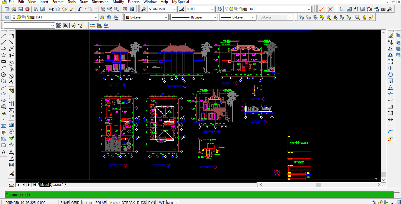 Download Rumah Ukuran 20x10 M Bestek Lengkap DWG AutoCAD