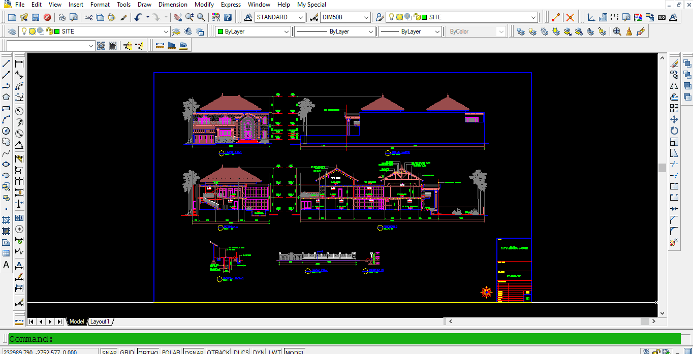 Download Rumah Ukuran 48x20 M Bestek Lengkap DWG AutoCAD