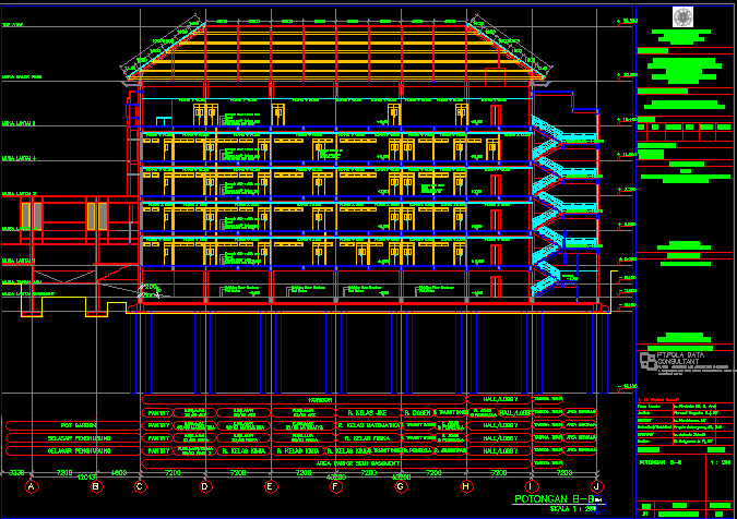 Download Gambar Gedung Kampus Bestek Lengkap DWG AutoCAD