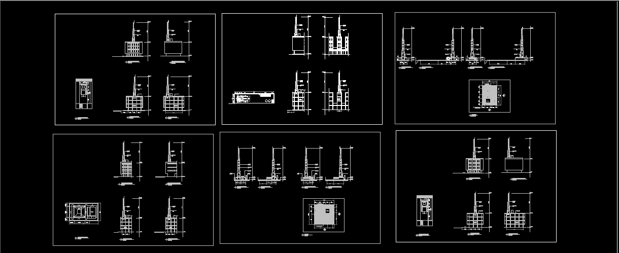 Download Gambar Desain Menara (Tower) DWG AutoCAD