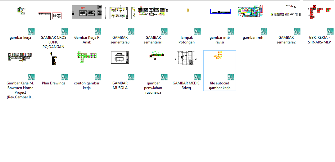 Download Kumpulan Gambar Kerja Arsitektur DWG AutoCAD