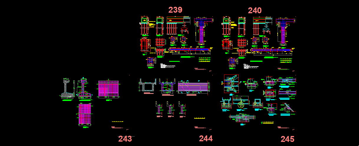 Download Gambar Bangunan Talang Irigasi Bendungan DWG AutoCAD