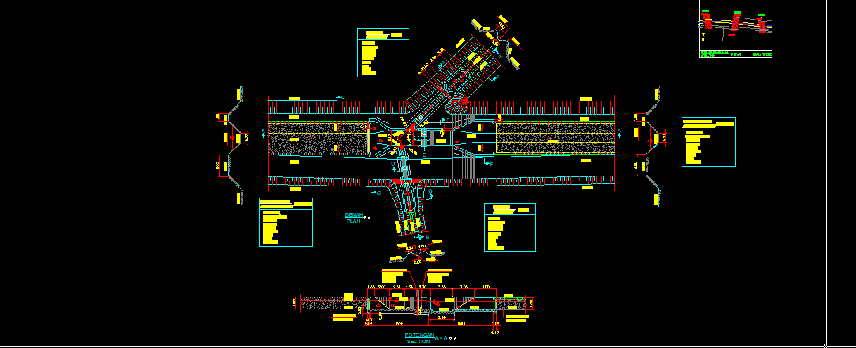 Download Kumpulan Gambar Bangunan Sadap Bendungan DWG AutoCAD