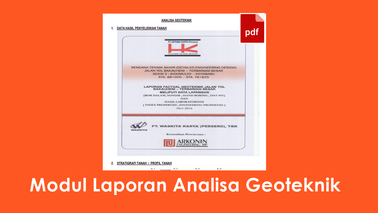 Download Modul Laporan Analisa Geoteknik File PDF