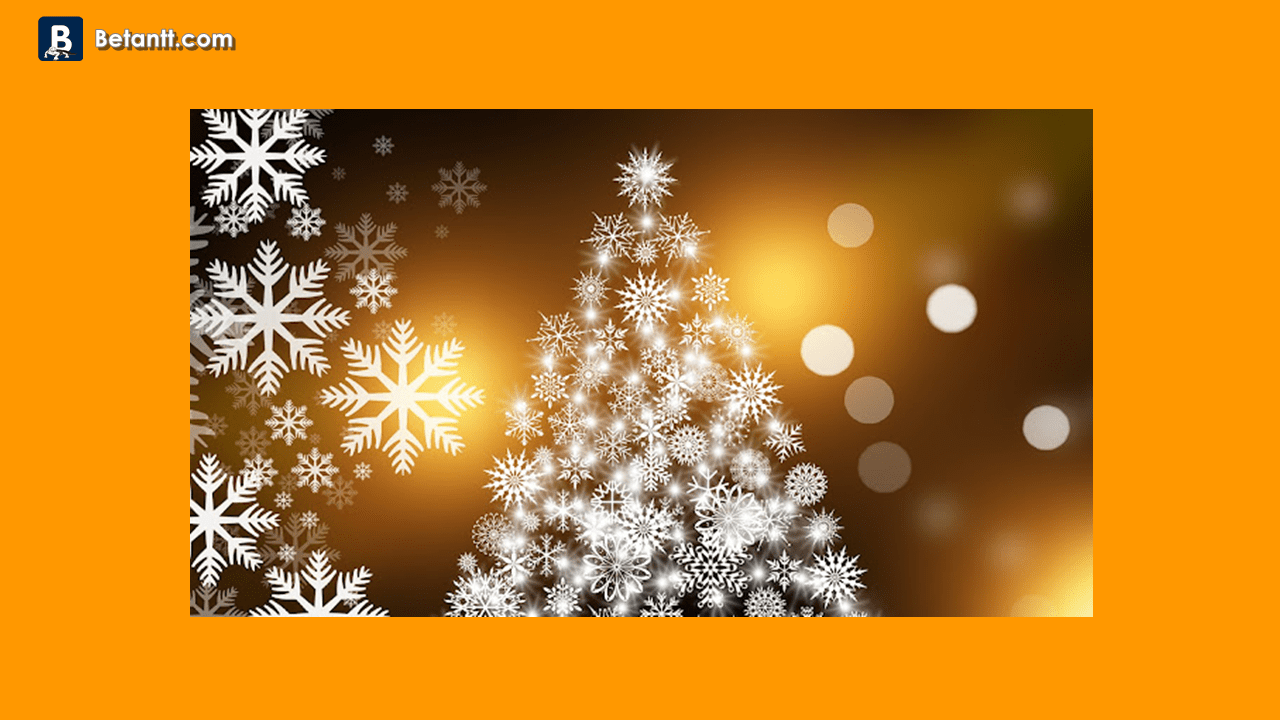 Background Pohon Natal Putih Coklat