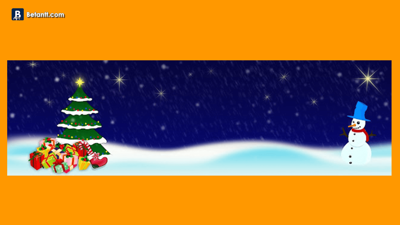 Background Pohon Natal dan Boneka Salju