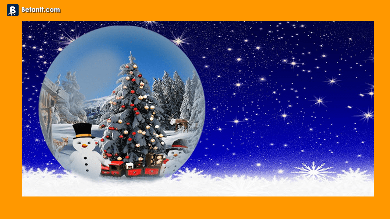 Background Pohon Natal dan Bintang