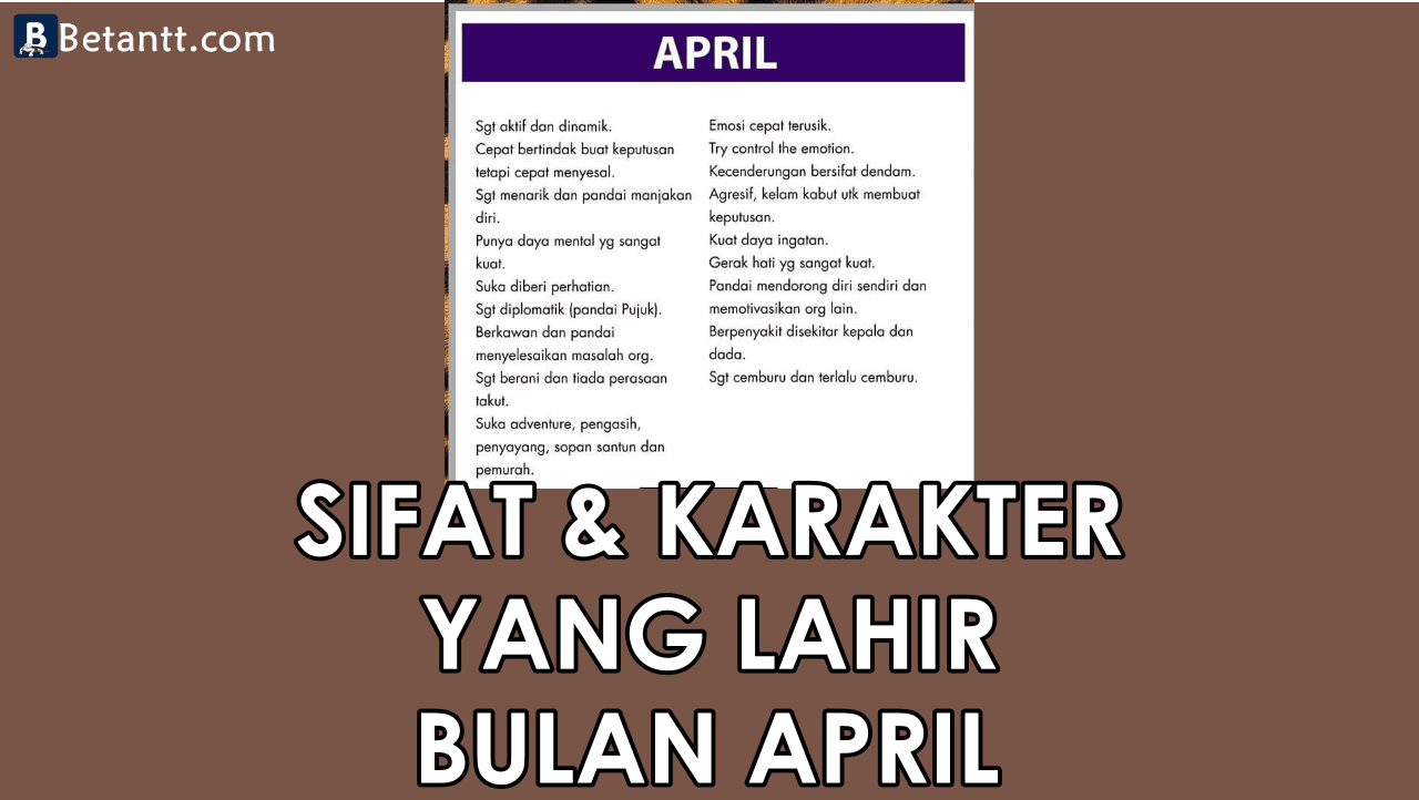 Fakta Unik Sifat dan Karakter Yang Lahir di Bulan April