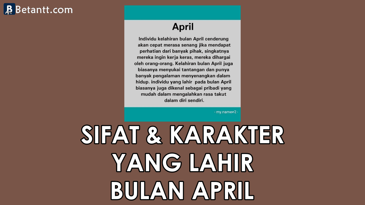 Fakta Unik Sifat dan Karakter Yang Lahir di Bulan April