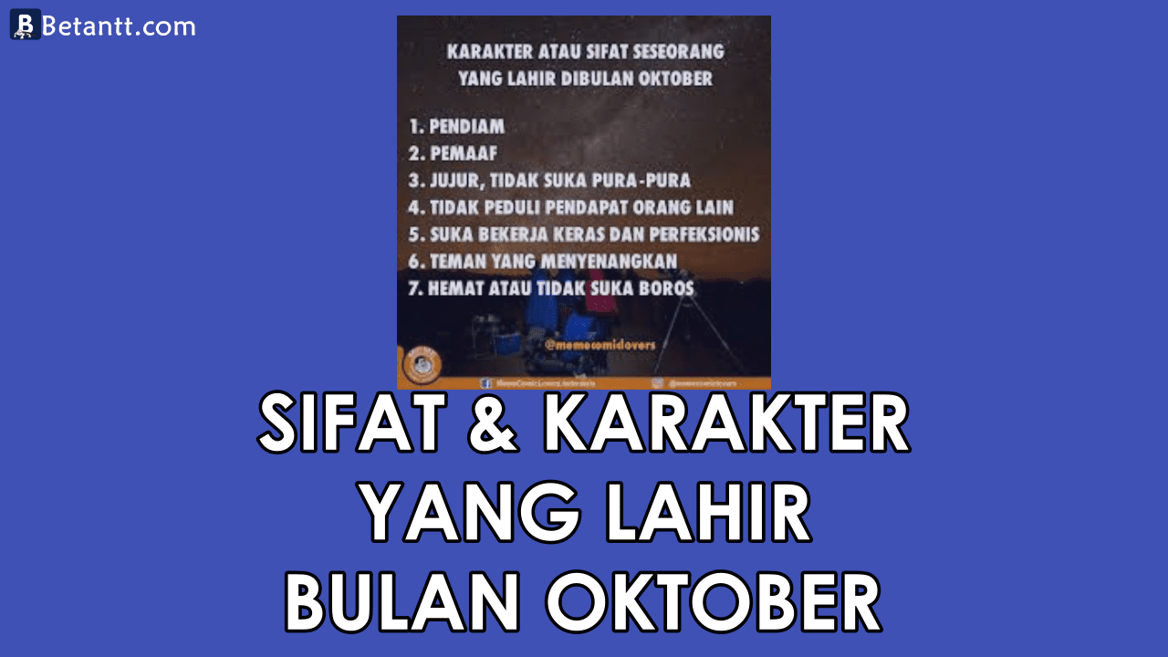 Fakta Unik Sifat dan Karakter Yang Lahir di Bulan Oktober