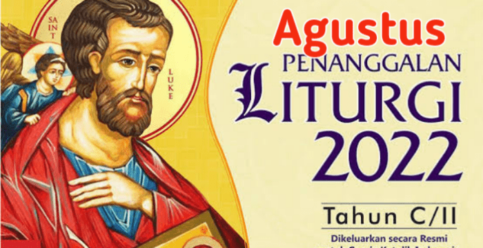 Kalender Liturgi Katolik Bulan Agustus 2022